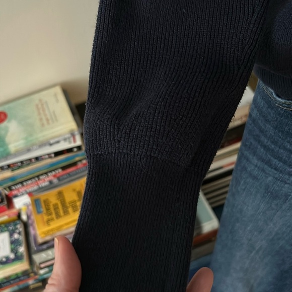 Ann Taylor Navy Blue V-Neck Sweater Size Small - Picture 4 of 10